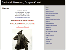 Tablet Screenshot of garibaldimuseum.org